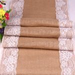 Chemin de Table en Jute blanche 30cm * 275cm | Fournitures de fête en toile de Jute hessienne, décoration de mariage AA8208, haute qualité