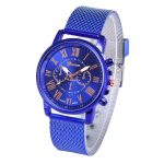 Foloy numérique femmes montres qualité mode genève chiffres romains Faux cuir analogique Quartz dames montre Bracelet horloge cadeau