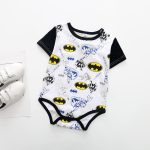 Superman été bébé barboteuses nouveau-né bébé garçon fille barboteuse à manches courtes combinaison vêtements bébé vêtements coton tenues 0-18M