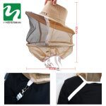 Chapeau Anti-abeille pour ruche 1 pièce | Chapeau de Cowboy, filet anti-insectes, voile pour tête, protection faciale, équipement pour apiculteur, vente en gros