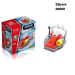 Mini transport réservoir avion voiture éducatif assemblé modèles blocs de construction compatibles petites briques jouets pour enfants