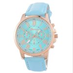 Montres pour femmes mode Tike Toker marque chiffres romains Faux cuir analogique Quartz montre-bracelet femmes femme