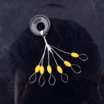 120 pièces 20 groupe jaune ensemble haute qualité en caoutchouc espace haricots pour mer carpe mouche pêche accessoires Spinner appât poisson Sport outil visage