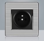 Miroir avec commutateur à point aléatoire | type 86, interrupteur acrylique panneau brossé pour la maison en acier inoxydable 1/2/3/4 Gang commutateur à 1 voie et 2 voies