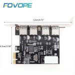 4 ports USB 3.0 carte d'extension PCI-e PCI express PCIe USB 3.0 adaptateur hub 4 ports USB3.0 contrôleur USB 3 0 PCI e PCIe express 1x