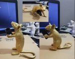 MOUSE LAMP LED E12 Black White Animal Rat Mouse Desk lamps Lights Resin Night Lights Animal Art Gold Mini Lamp white lighting