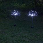 90/150 LED lumière solaire huit modes de fonction pissenlit pelouse lumières/feux d'artifice lampe extérieure étanche solaire jardin lumière