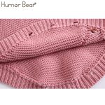 Humor ours bébé 2019 automne hiver modèles infantile barboteuse enveloppes Polka Lotus feuille col tricot bébé vêtements