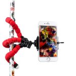 Mini trépied de pieuvre d'éponge Flexible de COOLJIER avec l'obturateur à distance de Bluetooth pour l'iphone mini support d'agrafe de support de téléphone de trépied d'appareil-photo