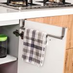 2 taille porte-serviettes sur porte porte-serviettes barre support suspendu salle de bain armoires de cuisine étagère