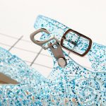 Sandales à la gelée en cristal pour enfants | Chaussures de danse pour fête Cosplay Elsa, princesse des neiges