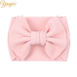 2020 nouveauté grand 7 "cheveux nœuds bandeau gaufre tissu élastique bandes de cheveux bricolage filles cheveux accessoires accessoires de mode