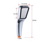Anpro 300 trou carré haute pression salle de bains pluie pomme de douche douche à main économie d'eau pomme de douche filtre pulvérisateur tête