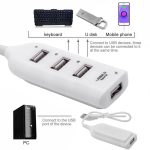 Micro USB Hub 2.0 Multi Port USB 4 Ports Hub USB haute vitesse Hab avec interrupteur marche/arrêt séparateur USB pour accessoires PC ordinateur