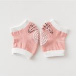 1 paire enfants Dot mignon rampant coude genouillère coussin bambins bébé filles garçons genouillères protecteur sécurité maille infantile jambières