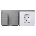 Bcsongben adaptateur de chargeur mural | Port USB double, chargeur mural 2A, prise de prise ue, sortie de puissance, noir blanc argent