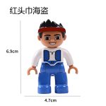 Grande taille figurines ville princesse Pirate policiers famille série blocs de construction compatibles marque Duploes éducation jouets