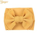 2020 nouveauté grand 7 "cheveux nœuds bandeau gaufre tissu élastique bandes de cheveux bricolage filles cheveux accessoires accessoires de mode