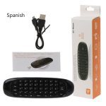 2019 nouveau russe anglais C120 mouche Air souris 2.4G Mini clavier sans fil télécommande Rechargeable pour PC Android TV Box