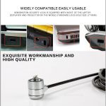 1.8m ordinateur portable serrure Compatible universel sécurité câble serrure avec 2 clés ajustement 3*7mm trou de verrouillage