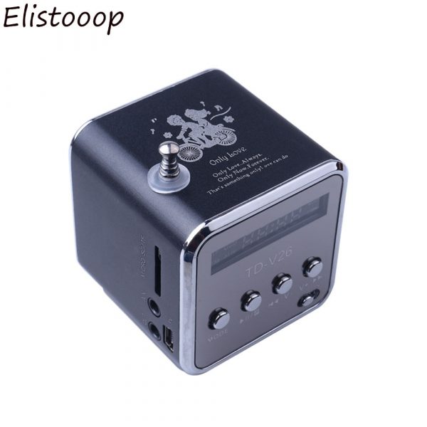 2019 TD-V26 haut-parleur Mini FM Radio récepteur MP3 lecteur de musique LCD barre de son Micro SD TF musique stéréo haut-parleur pour ordinateur portable