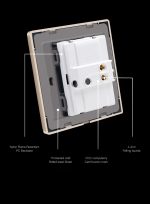 Miroir avec commutateur à point aléatoire | type 86, interrupteur acrylique panneau brossé pour la maison en acier inoxydable 1/2/3/4 Gang commutateur à 1 voie et 2 voies