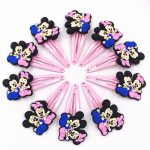 Bande élastique en Nylon 10 pièces Mickey Minnie Daisy | Cheveux, bande élastique pour cheveux, bandeau pour enfants, accessoires pour cheveux, bande de cheveux de fille, gomme pour cheveux de dessin animé