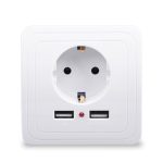 Adaptateur de chargeur mural 16A | Maison intelligente, double Port USB 2400mA, panneau de prise de courant 110 ~ 250V
