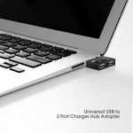 Mini USB Portable Hub à 2 ports chargeur Hub adaptateur USB séparateur pour téléphone tablette ordinateur USB HUB chargeur adaptateur