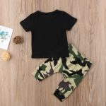 Ensemble de vêtements camouflage 2 pièces pour bébé garçon | t-shirt pour nouveau-né, ensemble t-shirt, hauts + pantalons, Leggings, tenue d'été pour enfants en bas âge