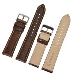 BEAFIRY cuir tanné à l'huile 22mm 20mm 18mm bracelet de montre à dégagement rapide bracelet de montre marron pour hommes femmes compatible avec fossile