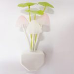 Lampe champignon champignon veilleuse ue & US prise capteur de lumière AC110V-220V 3 LED lampe champignon coloré Led veilleuses pour bébé