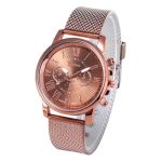 Foloy numérique femmes montres qualité mode genève chiffres romains Faux cuir analogique Quartz dames montre Bracelet horloge cadeau