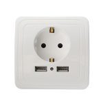 Adaptateur de chargeur mural 16A | Maison intelligente, double Port USB 2400mA, panneau de prise de courant 110 ~ 250V