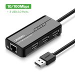 Ugreen USB Ethernet USB 3.0 2.0 à RJ45 HUB pour Xiaomi Mi Box 3/S décodeur Ethernet adaptateur carte réseau USB Lan