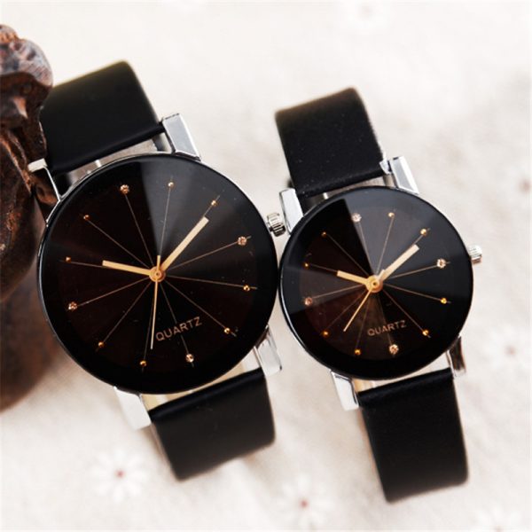 Femmes montres à Quartz Relogio Masculinos mode cadran temps hommes horloge en cuir robe ronde Case heure amoureux montre Bayan Kol Saat