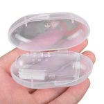Brosse à dents à doigts en Silicone | Mignon avec boîte, dents pour enfants, Massage transparent, brosse de nettoyage en caoutchouc pour nourrissons, ensemble de soins pour garçons