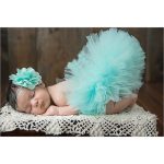 Nouveau 4 couleurs nouveau-né Tutu jupe avec fleur assortie bandeau superbe nouveau-né Photo accessoire fille Tutu jupe