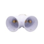 1 pièces couleur blanche ignifuge matériau convertisseur prise Conversion ampoule Base E27 à 2 E27 support de lampe convertisseur