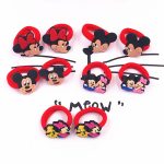Bande élastique en Nylon 10 pièces Mickey Minnie Daisy | Cheveux, bande élastique pour cheveux, bandeau pour enfants, accessoires pour cheveux, bande de cheveux de fille, gomme pour cheveux de dessin animé