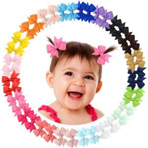 Pince à cheveux Alligator petits nœuds 2 "| 1 pièce, à pincer nœuds pour bébés enfants 811