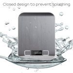 Digital Multi-function Food Kitchen Scale,Stainless Steel,11lb 5kg Stainless Steel Platform with LCD Display (Silver)