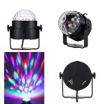 Lampes de fête DJ 3W 3 W, boule de discothèque à rotation sonore activée, éclairage de scène à LED RGB pour les lumières de fête de mariage de noël