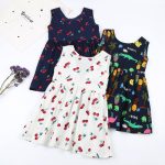 Mode filles robe sans manches enfants impression ceinturée patineuse fête âge 1-7 été robes pour enfants vêtir avec ruban noeud mignon