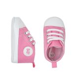 0-12M nouveau-né bébé garçon fille landau chaussures enfant en bas âge blanc baskets décontracté doux confortable à lacets chaussures d'intérieur infantile premiers marcheurs
