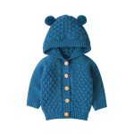 Pudcoco-manteau chaud d'hiver 0-24M | Nouveau manteau chaud pour bébés filles garçons 3D oreilles, capuchon manches longues, tricot joli vêtements d'extérieur 4 couleurs 2019