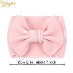 2020 nouveauté grand 7 "cheveux nœuds bandeau gaufre tissu élastique bandes de cheveux bricolage filles cheveux accessoires accessoires de mode