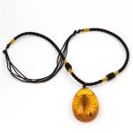 Collier pendentif en pierre insecte | Pierre naturelle, Scorpions Inclusion, pendentif ambre de la baltique, décoration pour la maison, cadeau de voyage pour fête de mariage