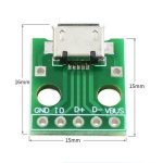10 pièces MICRO USB à DIP adaptateur 5pin connecteur femelle B Type PCB convertisseur platine de prototypage commutateur carte SMT siège mère
