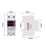 Protecteur de sous-tension 220V 63A | Réglage de la tension V 63A 40A dispositifs de Protection de surtension et de courant, Din Rail